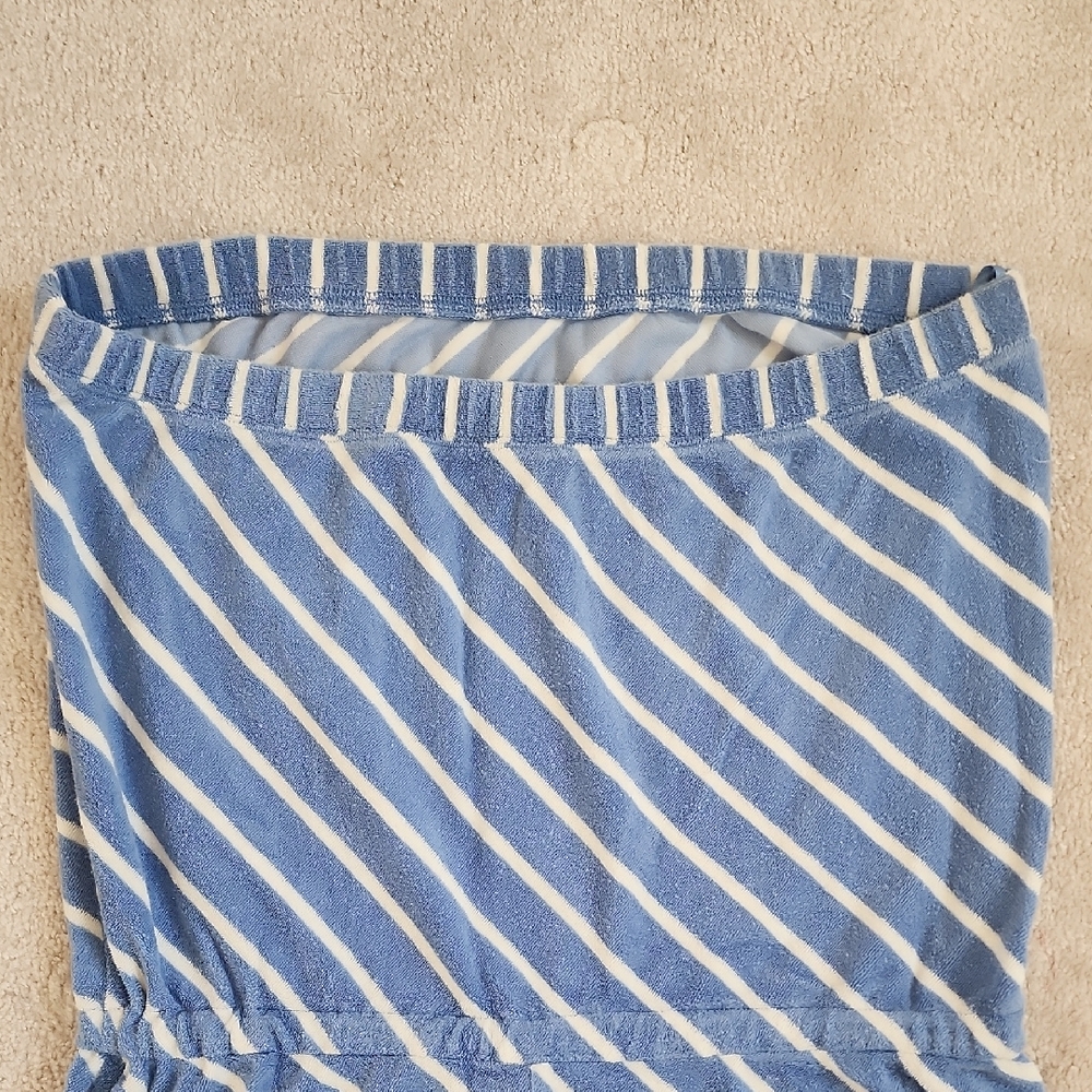 Juicy Couture VINTAGE Blue and White Striped Romper Y2K WORN 3 TIMES! - Picture 6 of 8